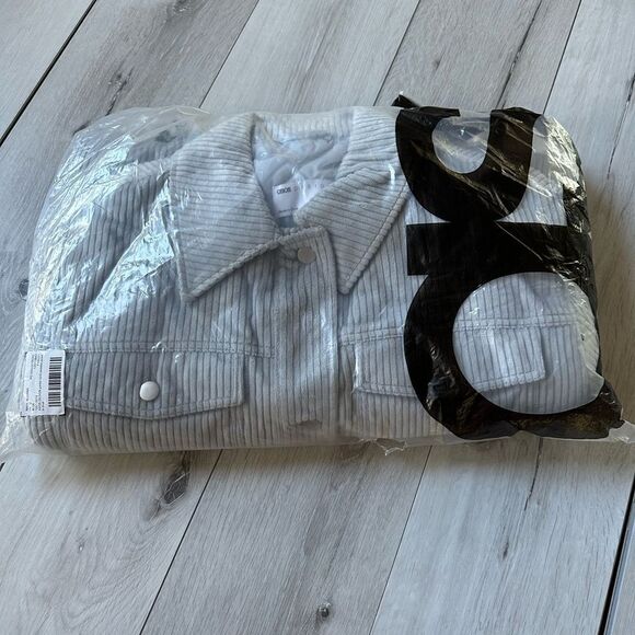 ASOS DESIGN jumbo cord padded jacket in blue Size 8 NWT in packaging - Picture 5 of 6